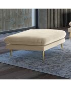 Pouf Velours Elio beige - 100x80x45 cm