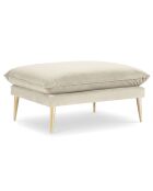 Pouf Velours Elio beige - 100x80x45 cm
