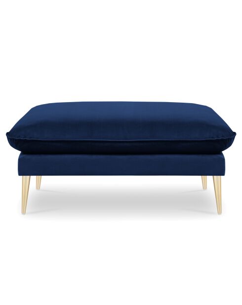 Pouf Velours Elio bleu roi - 100x80x45 cm