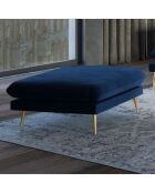 Pouf Velours Elio bleu roi - 100x80x45 cm
