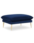 Pouf Velours Elio bleu roi - 100x80x45 cm