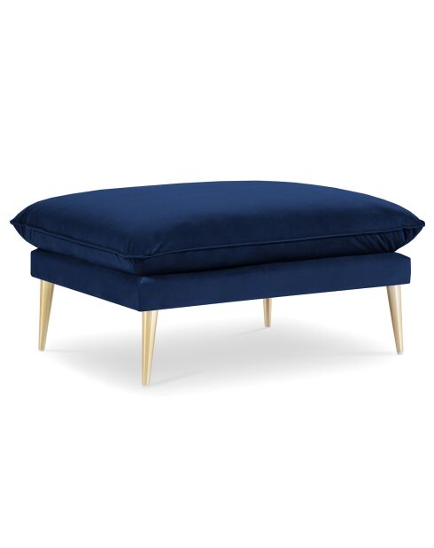 Puf Elio Velvet azul real - 100x80x45 cm