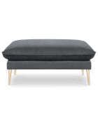 Pouf Velours Elio gris - 100x80x45 cm