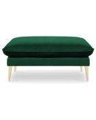 Pouf Velours Elio vert bouteille - 100x80x45 cm