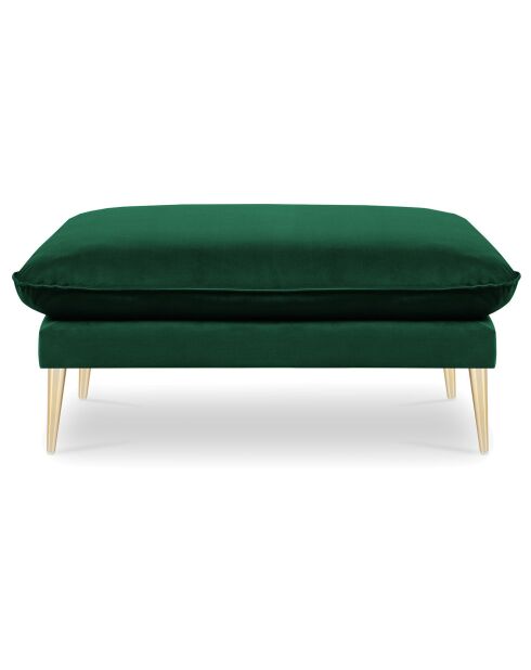 Pouf Velours Elio vert bouteille - 100x80x45 cm
