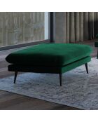 Pouf Velours Elio vert bouteille - 100x80x45 cm