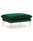 Pouf Velours Elio vert bouteille - 100x80x45 cm