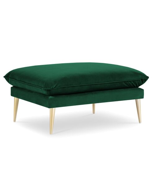 Pouf Velours Elio vert bouteille - 100x80x45 cm