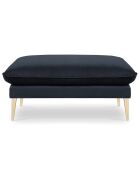 Pouf Velours Elio bleu foncé - 100x80x45 cm