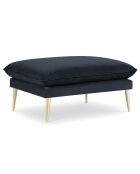 Pouf Velours Elio bleu foncé - 100x80x45 cm