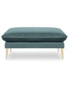Pouf Velours Elio pétrole - 100x80x45 cm