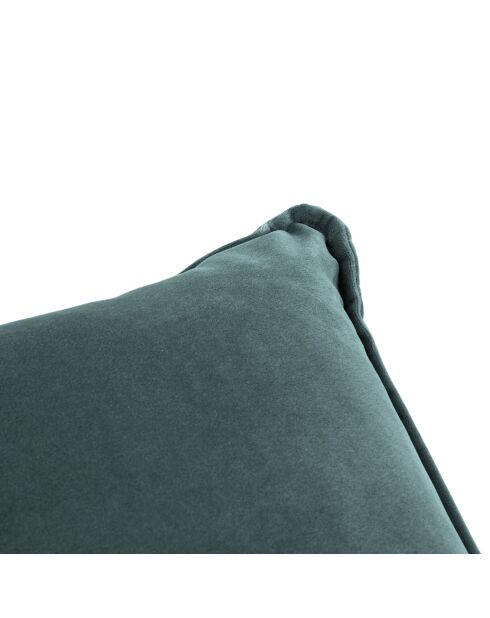 Pouf Velours Elio pétrole - 100x80x45 cm