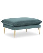 Pouf Velours Elio pétrole - 100x80x45 cm
