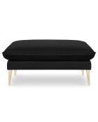 Pouf Velours Elio noir - 100x80x45 cm
