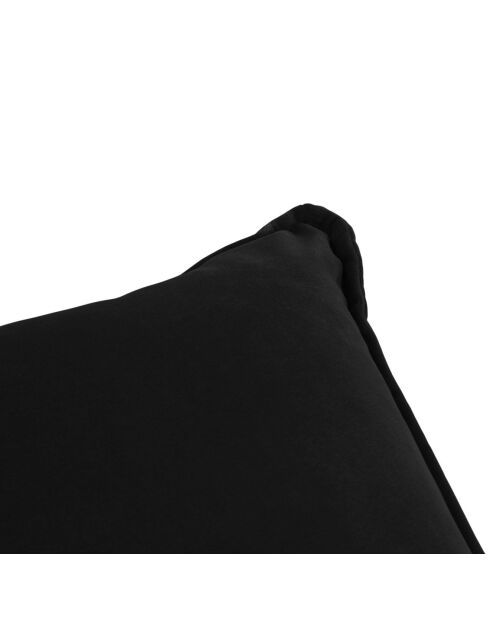 Pouf Velours Elio noir - 100x80x45 cm