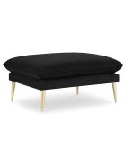 Pouf Velours Elio noir - 100x80x45 cm