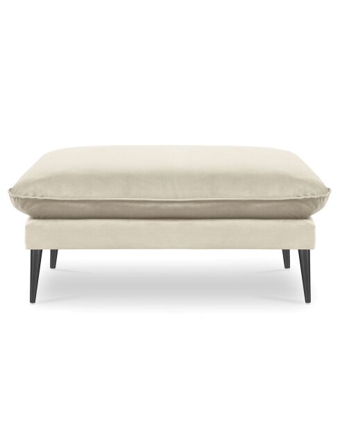 Pouf Velours Elio beige - 100x80x45 cm