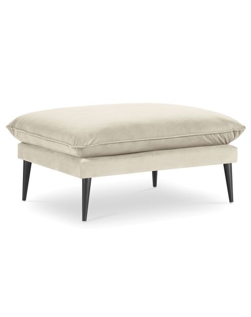 Pouf Velours Elio beige - 100x80x45 cm