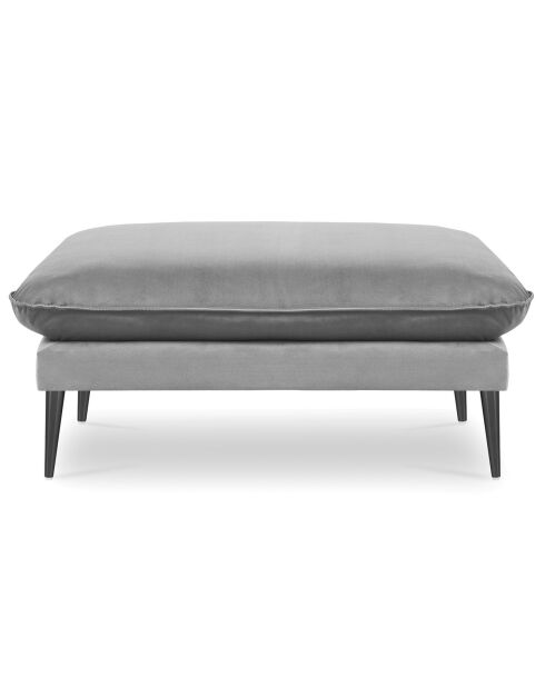 Pouf Velours Elio gris clair - 100x80x45 cm