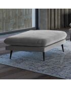 Pouf Velours Elio gris clair - 100x80x45 cm