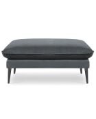Pouf Velours Elio gris - 100x80x45 cm