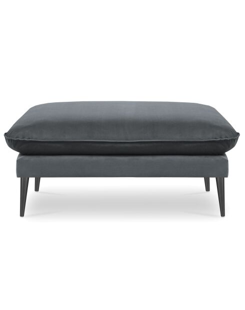 Pouf Velours Elio gris - 100x80x45 cm