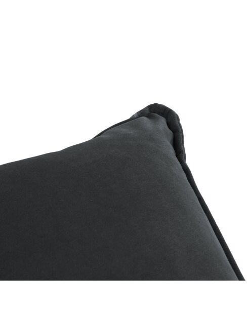 Pouf Velours Elio gris - 100x80x45 cm