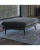 Pouf Velours Elio gris - 100x80x45 cm