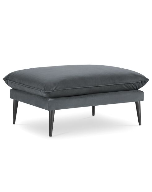 Pouf Velours Elio gris - 100x80x45 cm