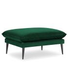 Pouf Velours Elio vert bouteille - 100x80x45 cm
