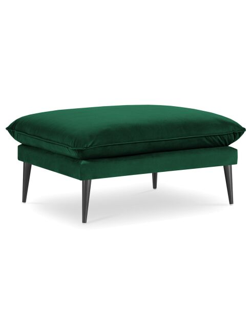 Pouf Velours Elio vert bouteille - 100x80x45 cm