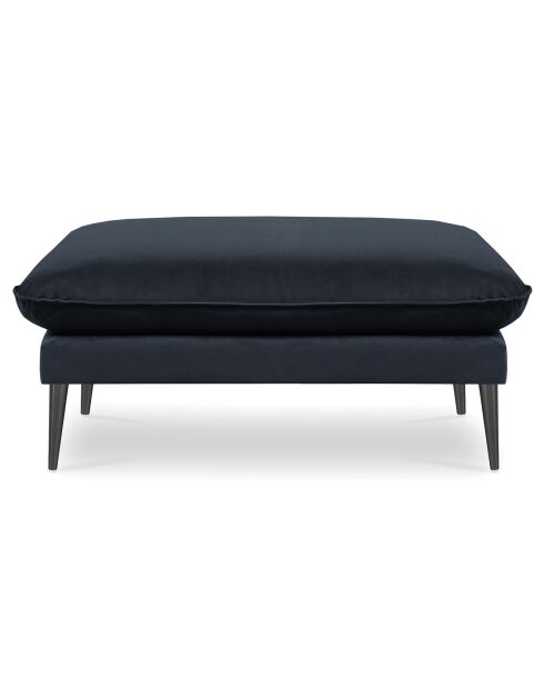 Pouf Velours Elio bleu foncé - 100x80x45 cm