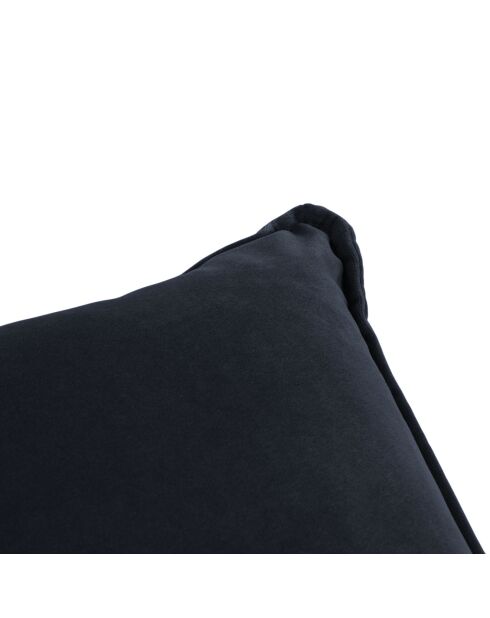Pouf Velours Elio bleu foncé - 100x80x45 cm