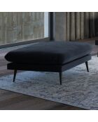 Pouf Velours Elio bleu foncé - 100x80x45 cm