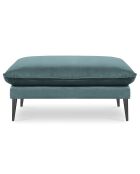 Pouf Velours Elio pétrole - 100x80x45 cm