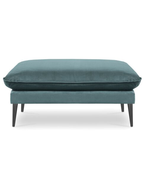 Puf Elio Petrol de terciopelo - 100x80x45 cm