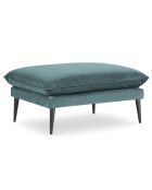 Pouf Velours Elio pétrole - 100x80x45 cm