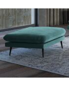 Pouf Velours Elio pétrole - 100x80x45 cm