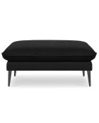 Pouf Velours Elio noir - 100x80x45 cm