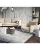 Fauteuil Velours Elio beige - 93x100x97 cm