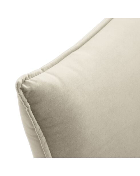 Fauteuil Velours Elio beige - 93x100x97 cm