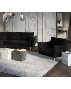Fauteuil Velours Elio noir - 93x100x97 cm