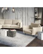 Fauteuil Velours Elio beige - 93x100x97 cm