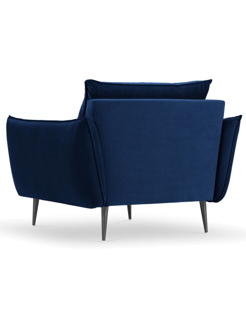 Fauteuil Velours Elio bleu roi - 93x100x97 cm