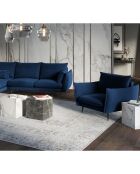 Fauteuil Velours Elio bleu roi - 93x100x97 cm