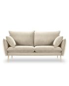 Canapé Velours Elio beige - 158x100x97 cm