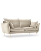 Canapé Velours Elio beige - 158x100x97 cm