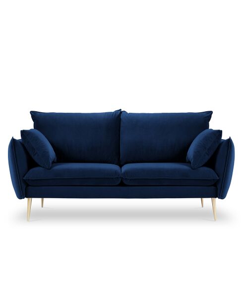 Canapé Velours Elio bleu roi - 158x100x97 cm