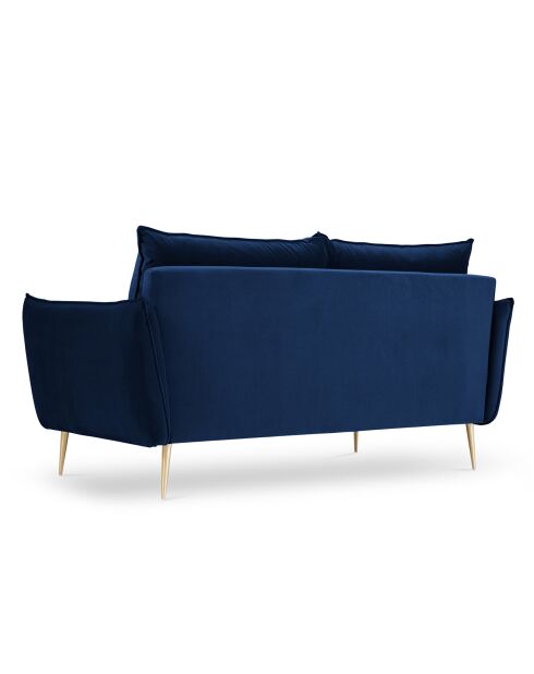Canapé Velours Elio bleu roi - 158x100x97 cm