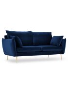 Canapé Velours Elio bleu roi - 158x100x97 cm